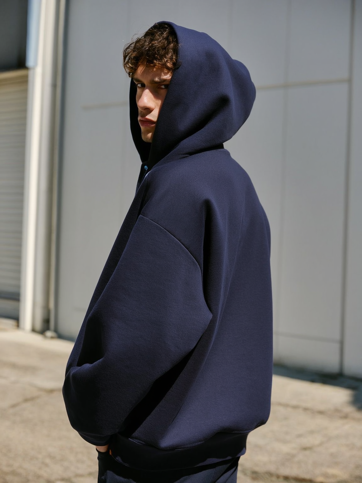 RAWN Felpa Con Cappuccio-Blue Navy