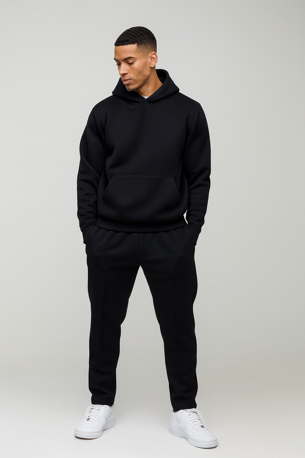 RAWN Felpa Con Cappuccio-Midnight BLack