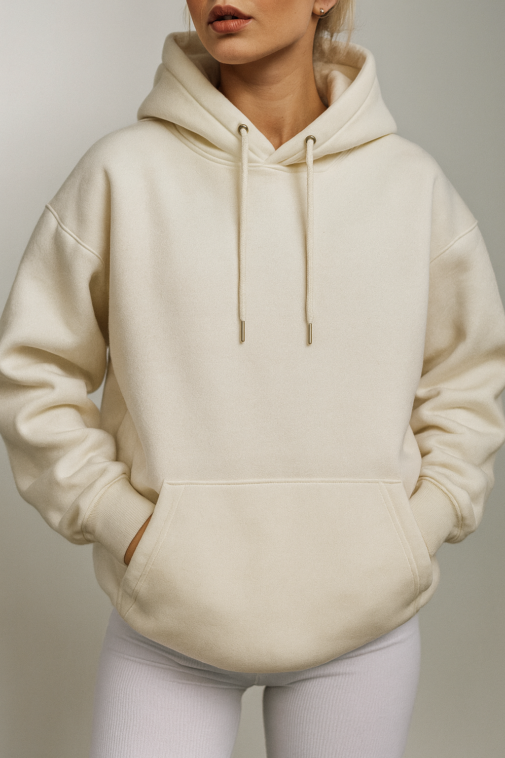 RAWN Felpa Con Cappuccio-Silk Vanilla