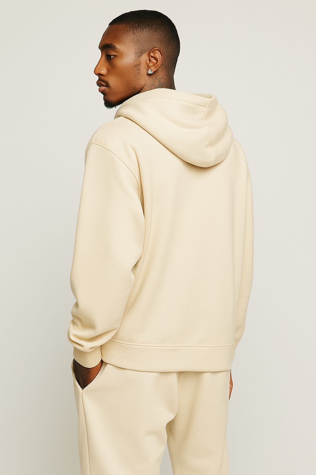 RAWN Felpa Con Cappuccio-Silk Vanilla