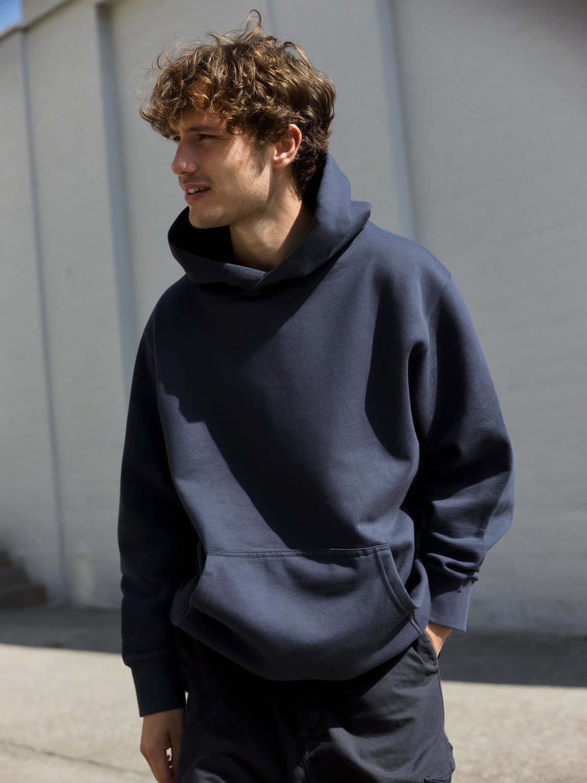 RAWN Felpa Con Cappuccio-Blue Navy