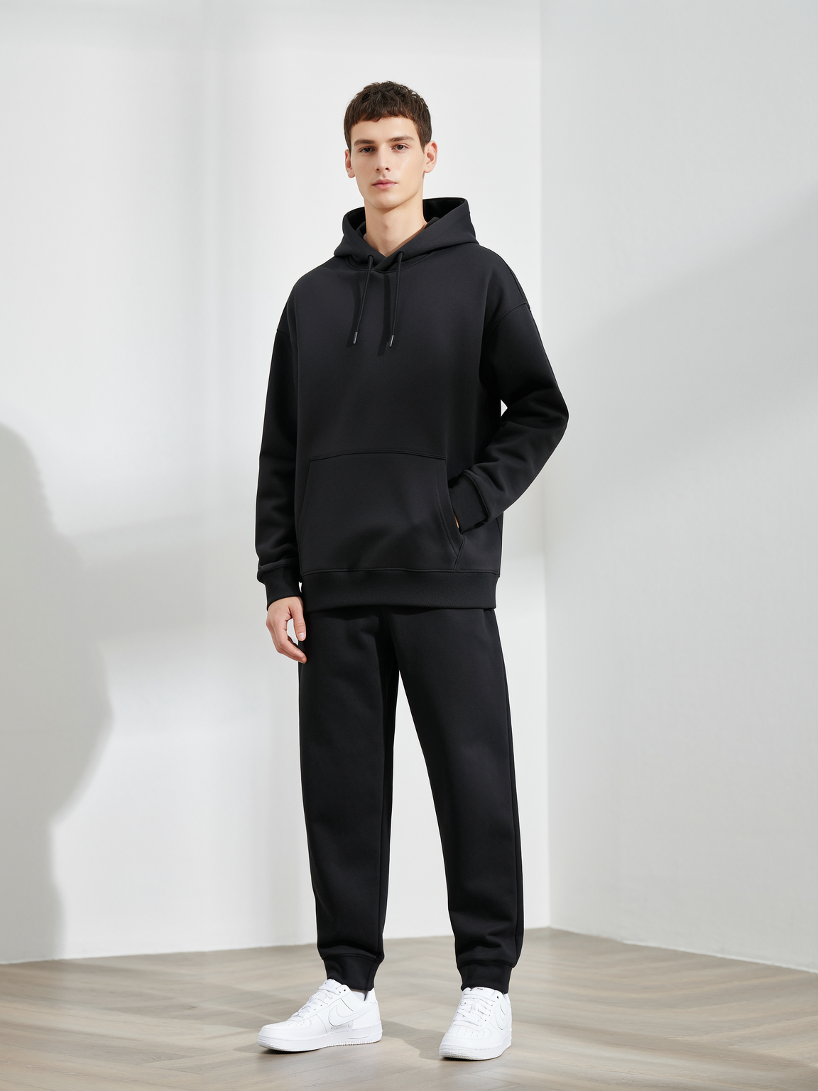 RAWN Felpa Con Cappuccio-Midnight BLack