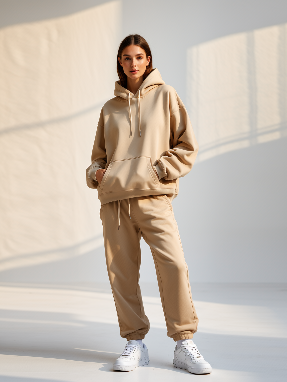 RAWN Felpa Con Cappuccio-Desert Dune