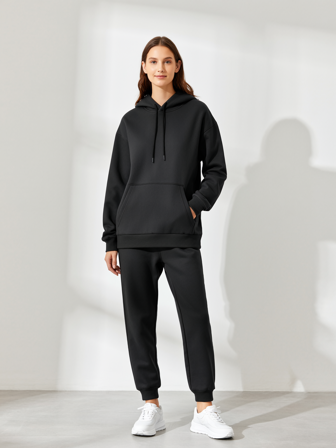 RAWN Felpa Con Cappuccio-Midnight BLack