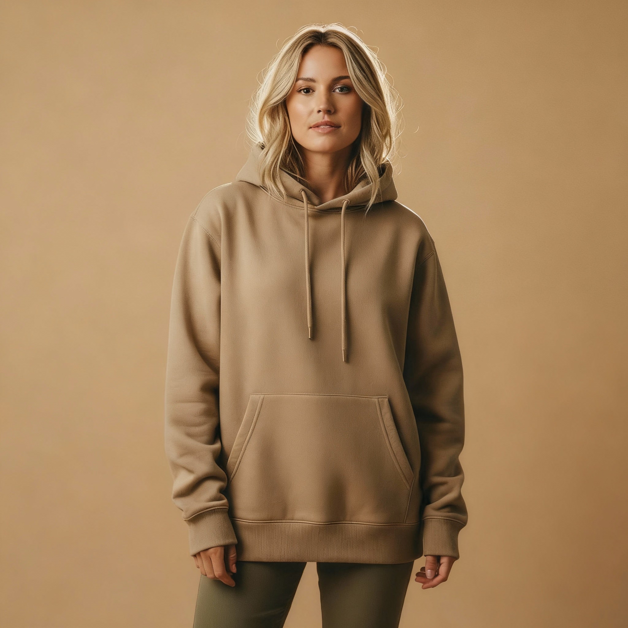 RAWN Felpa Con Cappuccio-Desert Dune